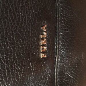Furla Black Pebbled Leather Bag shoulder Strap